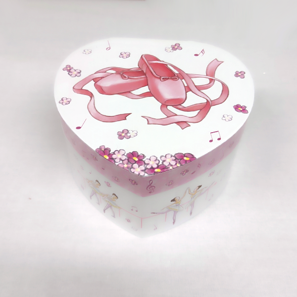 Κοσμηματοθήκη καρδιά μουσικό κουτί με πουέντ