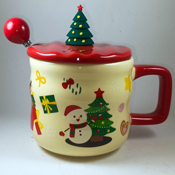 Χριστουγεννιάτικη κούπα με καπάκι