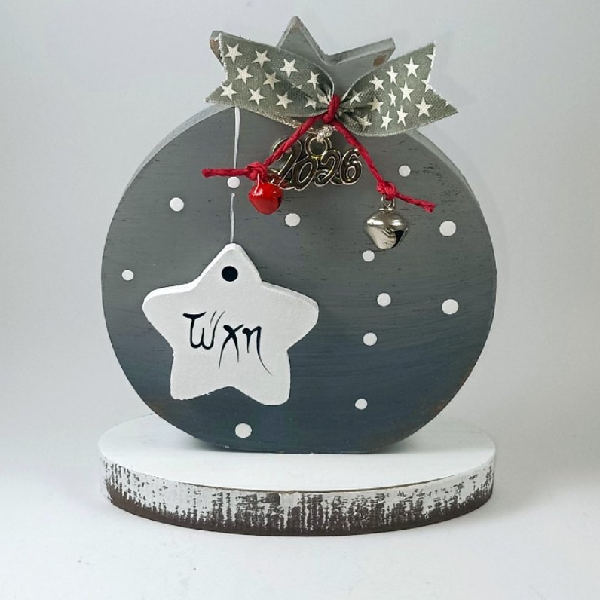 Ξύλινο ζωγραφιστό ρόδι «Τύχη»