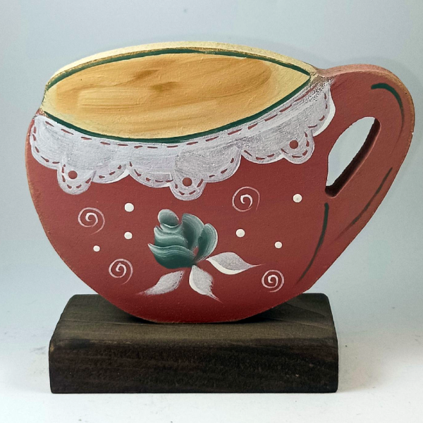 Χειροποίητο επιτραπέζιο διακοσμητικό φλιτζάνι