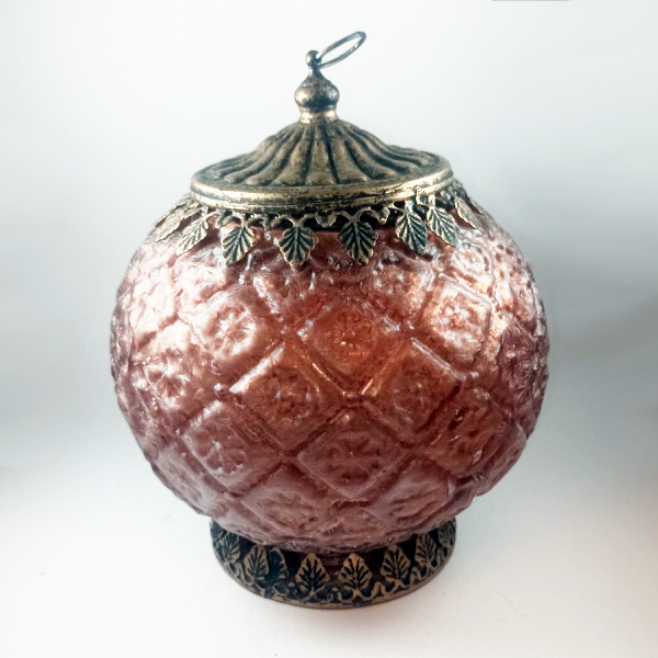 Φαναράκι στρογγυλό με ανάγλυφα σχέδια