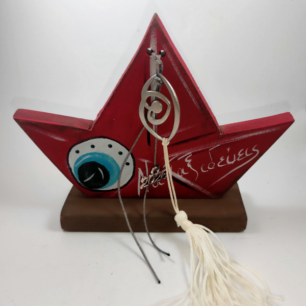 Χειροποίητο καραβάκι "Να ταξιδεύεις"