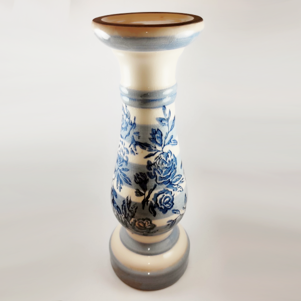 Κηροπήγιο κεραμικό με λουλούδια