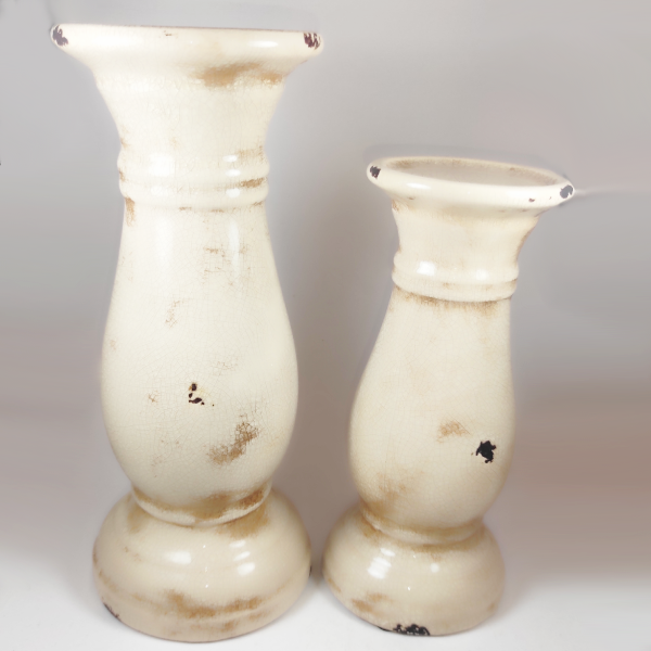 Κηροπήγιο κεραμικό Vintage - μεγάλο