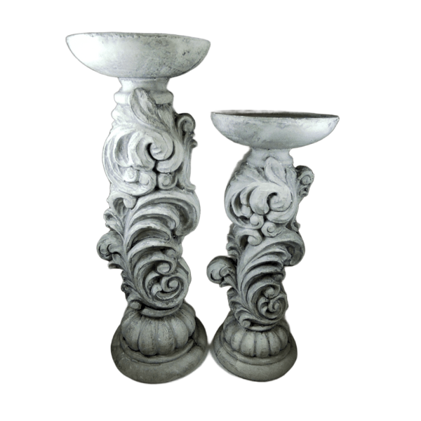 Κηροπήγιο τσιμεντένιο ανάγλυφο - μεγάλο