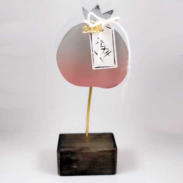 Χειροποίητο επιτραπέζιο ρόδι σε βάση "Τύχη"