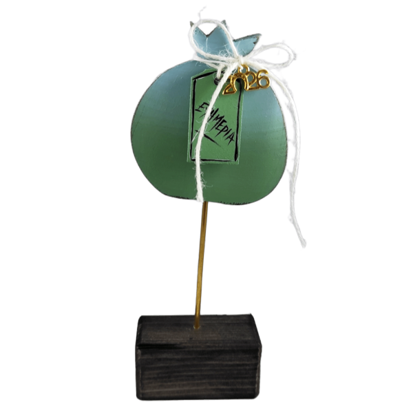 Χειροποίητο επιτραπέζιο ρόδι σε βάση "Ευημερία"