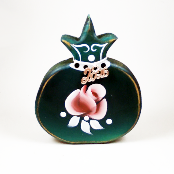 Χειροποίητο επιτραπεζιο ρόδι με λουλούδι