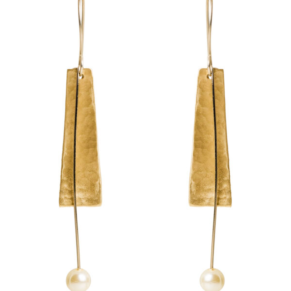 Χειροποίητα σκουλαρίκια με γυάλινη πέρλα