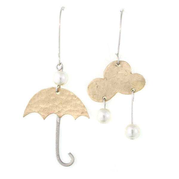 Χειροποίητα σκουλαρίκια με γυάλινη πέρλα