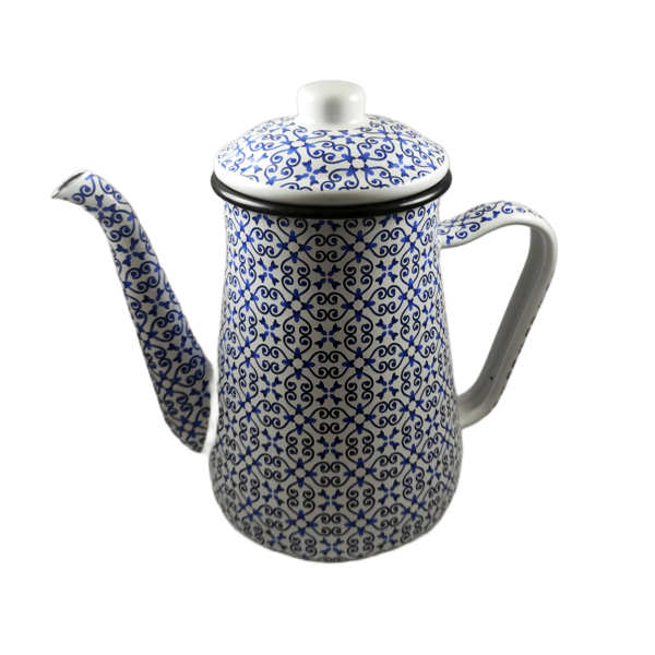 Εμαγιέ τσαγιέρα με μοτίβο